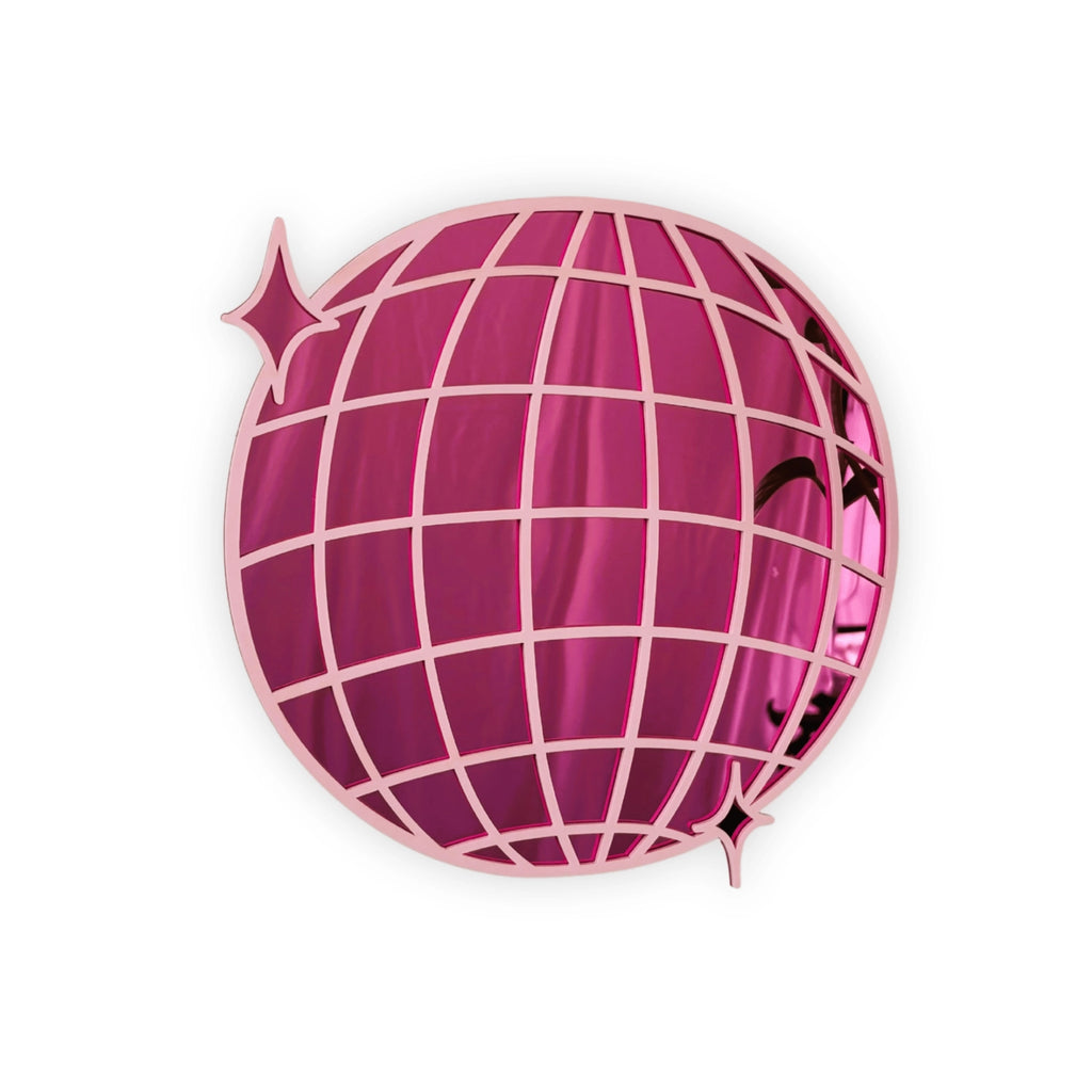 Pink Disco Pop Acrylic Wall Mirror