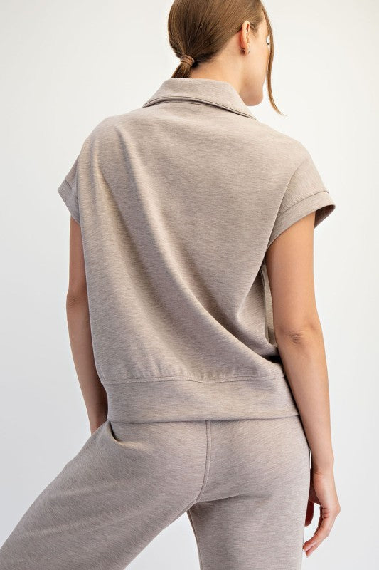 Everyday Ease Modal Scuba Quarter-Zip Top
