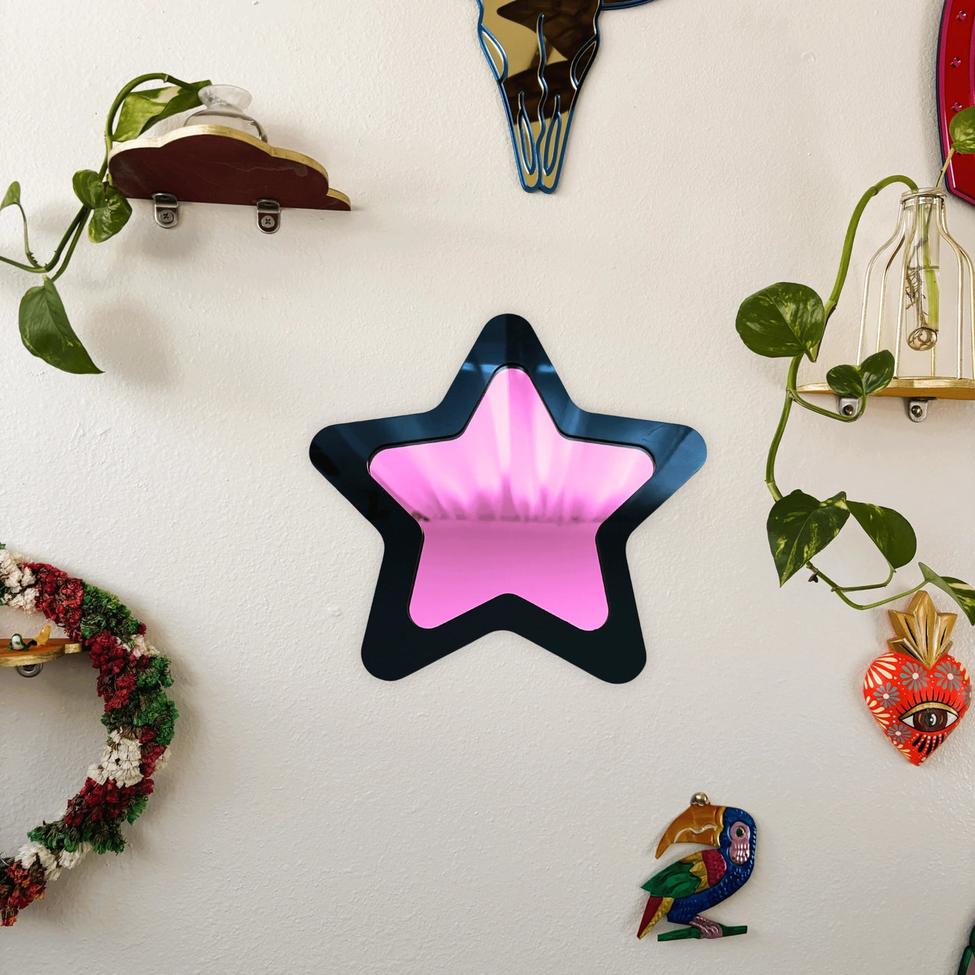 Kawaii Star Y2K Acrylic Wall Mirror