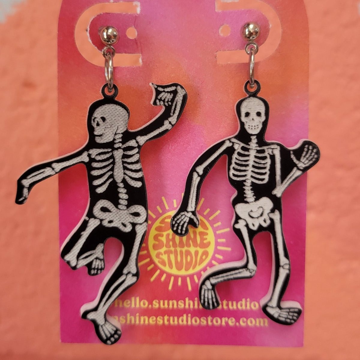 Dancing Bones - Skeleton Earrings - Poppy & Vine