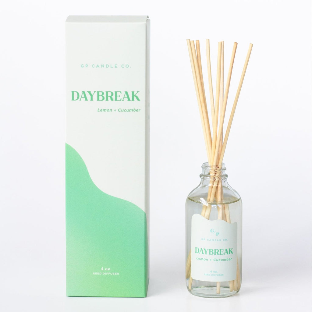Daybreak 4 oz. Hue Reed Diffuser (Lemon + Cucumber) - Poppy & Vine