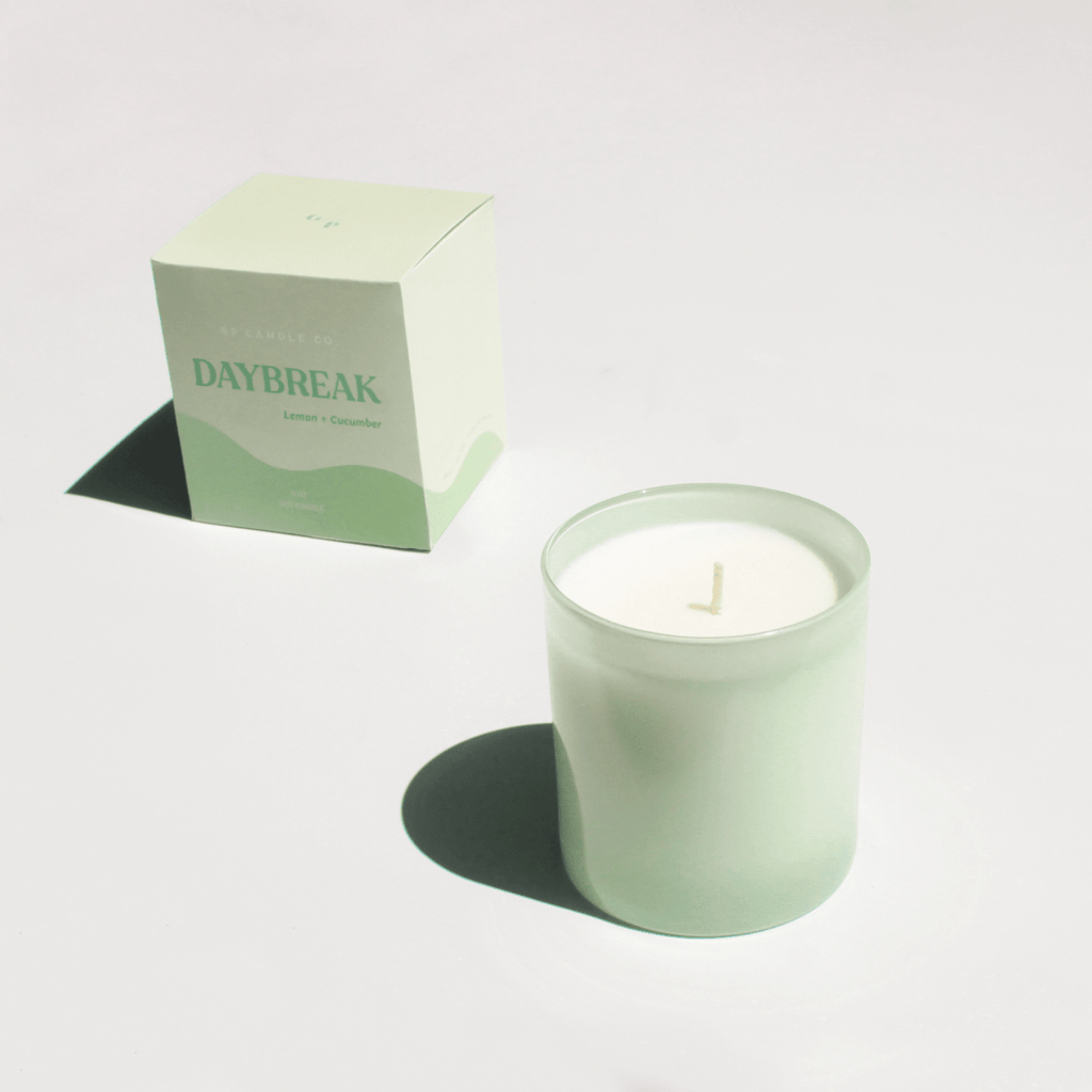 Daybreak 9 oz. Hue Candle (Lemon + Cucumber) - Poppy & Vine