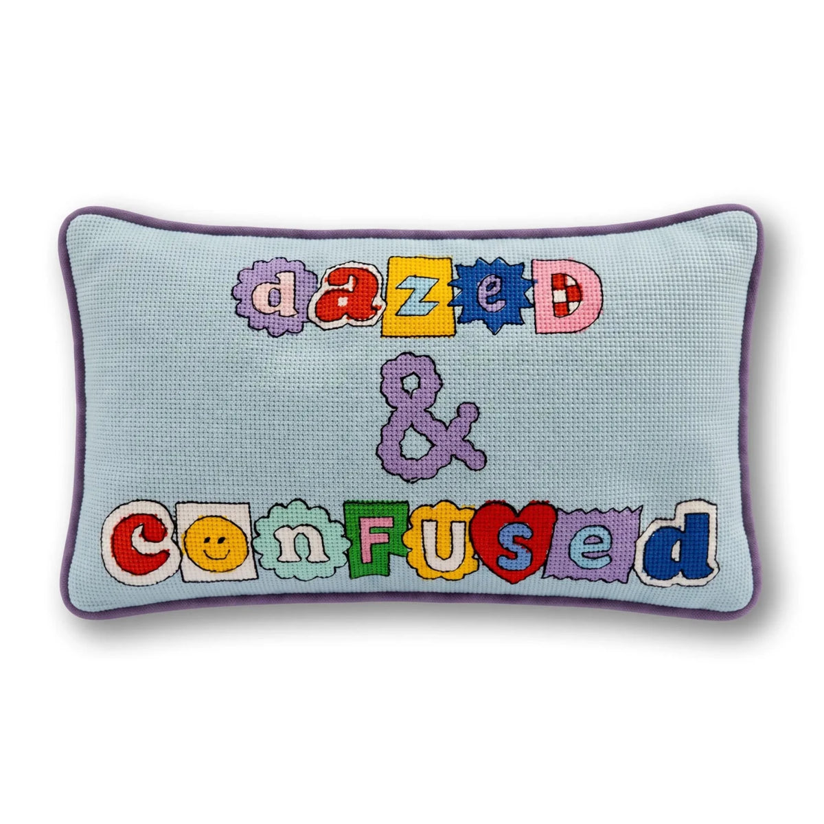 Dazed & Confused Needlepoint Pillow - Poppy & Vine