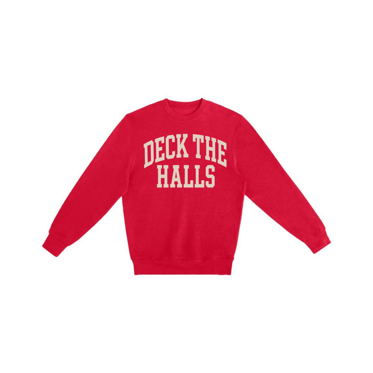 Deck the Halls Sweatshirt | Varsity Christmas Crewneck | Cozy Holiday Sweatshirt - Poppy & Vine