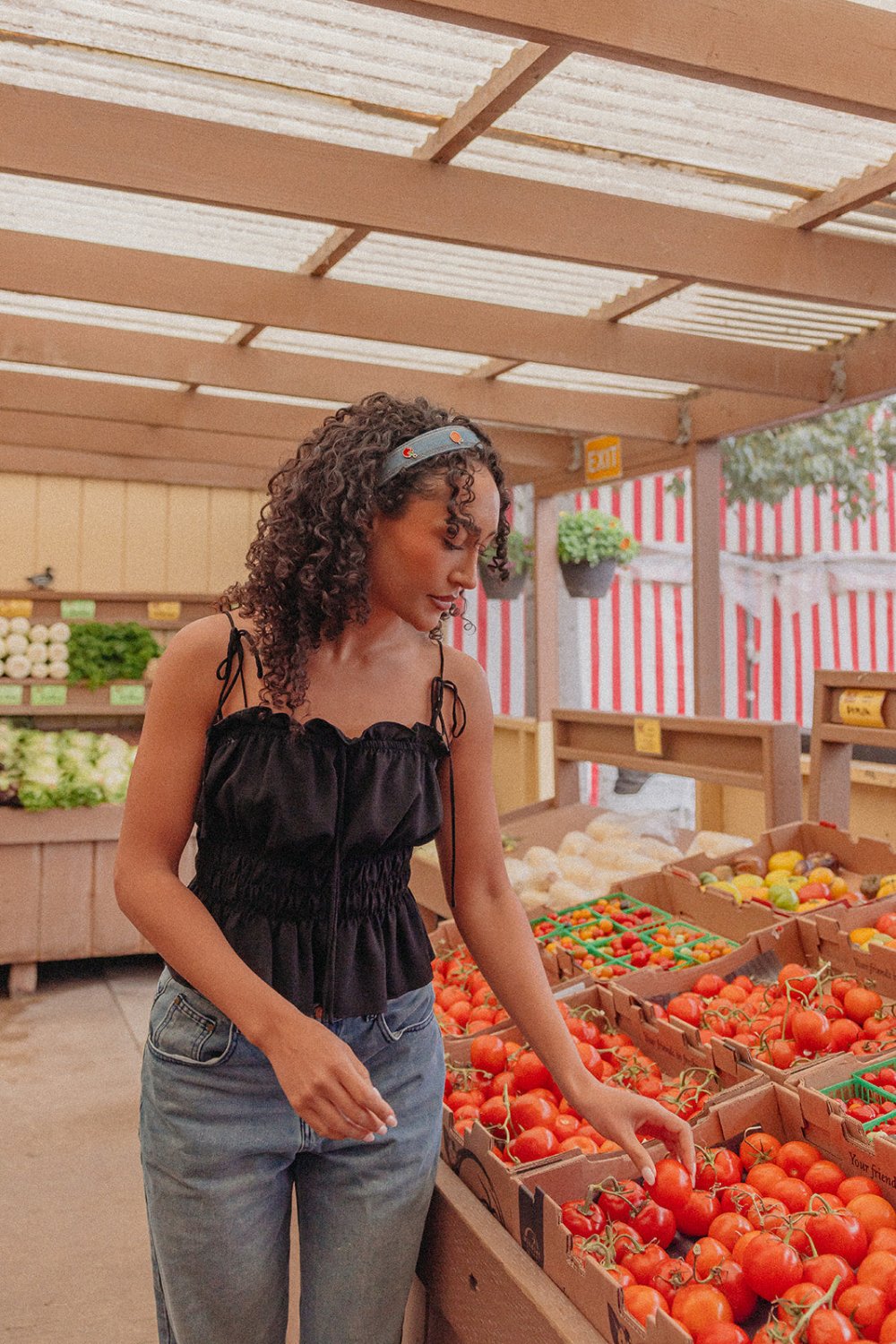 DENIM CHARMED FARMERS MARKET HEADBAND - Poppy & Vine