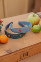 DENIM CHARMED FARMERS MARKET HEADBAND - Poppy & Vine
