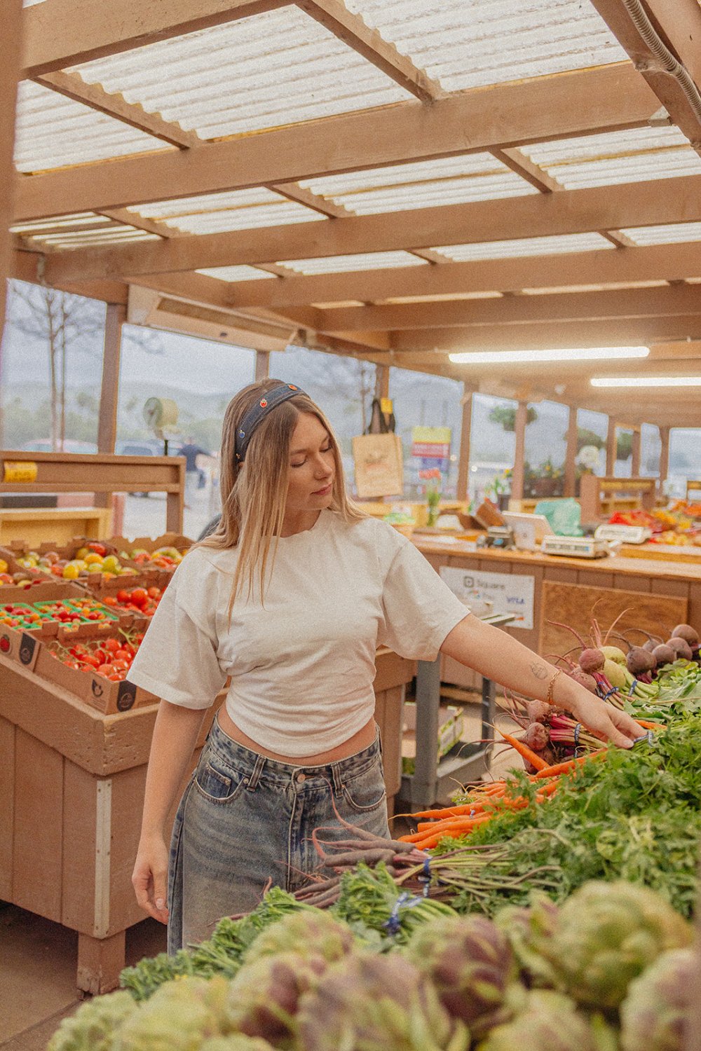 DENIM CHARMED FARMERS MARKET HEADBAND - Poppy & Vine