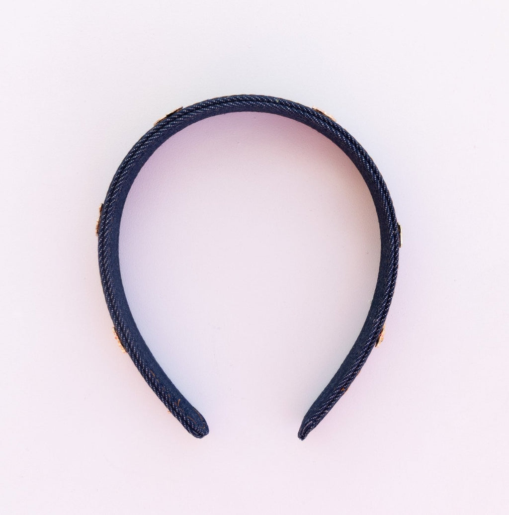 DENIM CHARMED FARMERS MARKET HEADBAND - Poppy & Vine