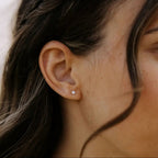 Diamond Flat Back Studs - Poppy & Vine