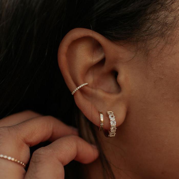 Diana Diamond Hoops - Poppy & Vine