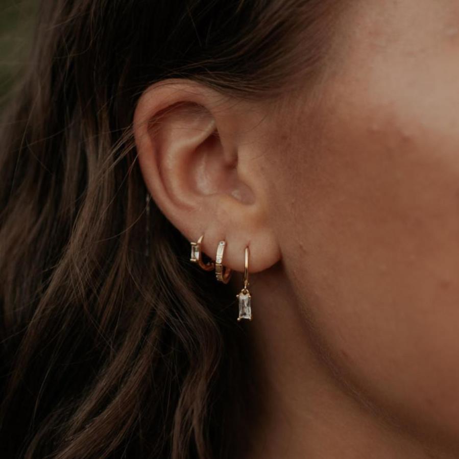 Diana Diamond Hoops - Poppy & Vine