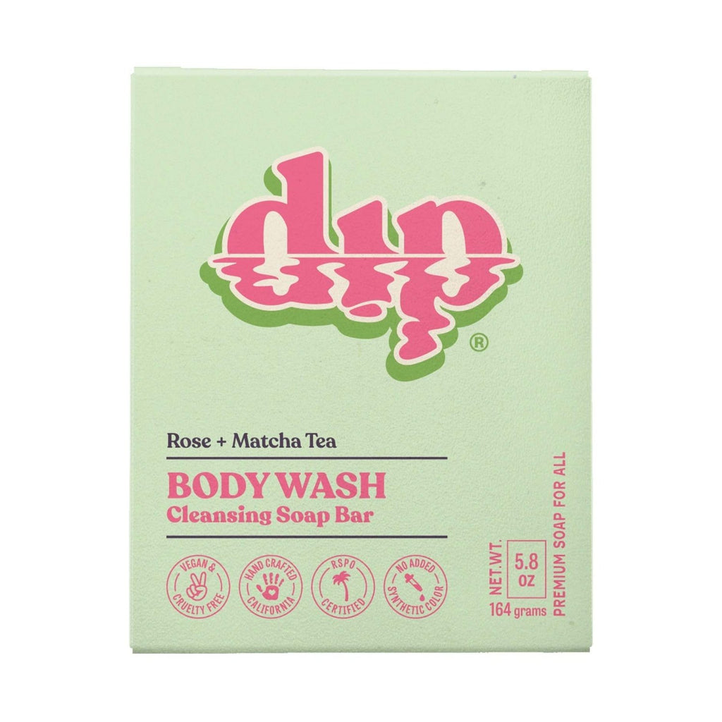 Dip Body Wash Cleansing Soap Bar - Rose & Matcha Tea - Poppy & Vine