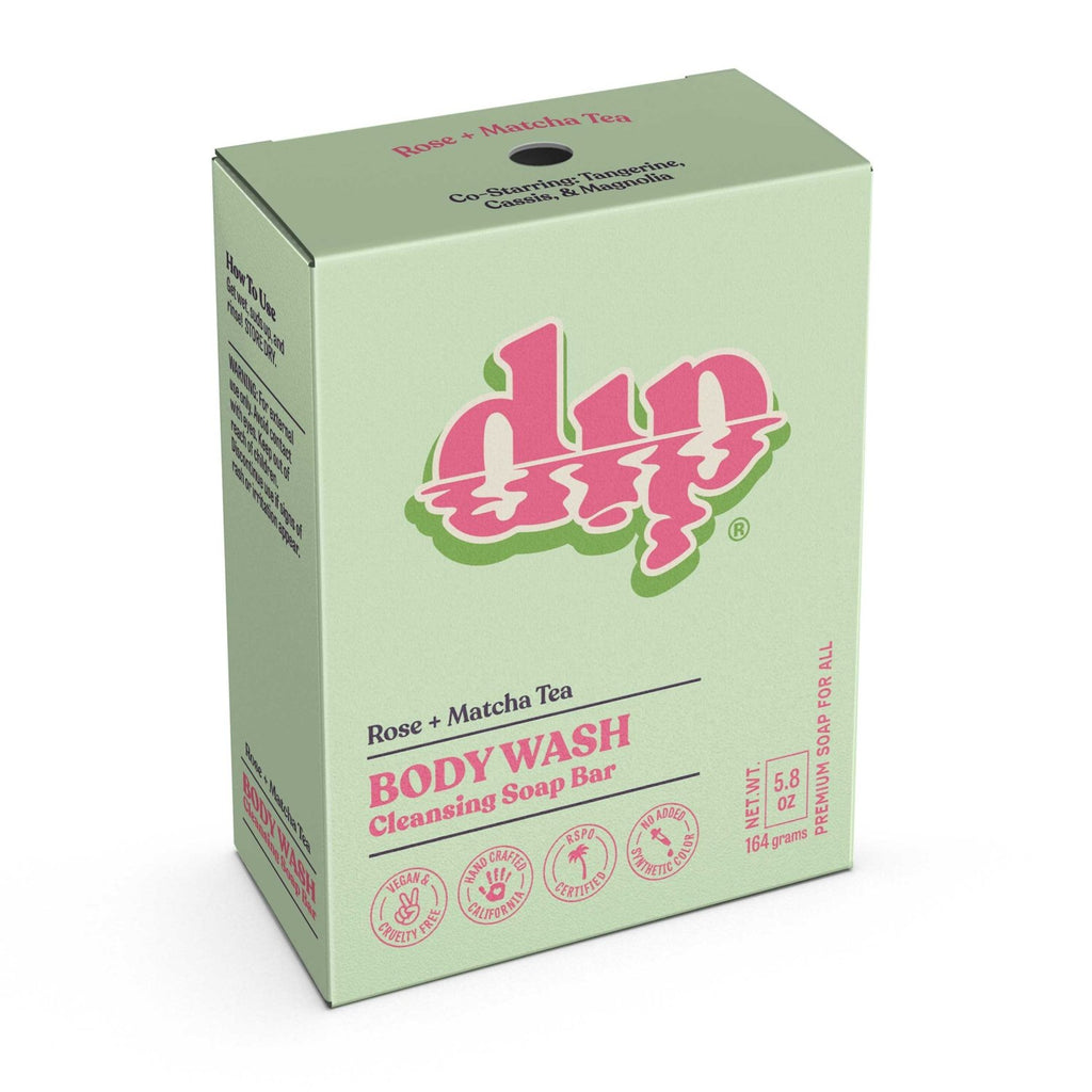 Dip Body Wash Cleansing Soap Bar - Rose & Matcha Tea - Poppy & Vine