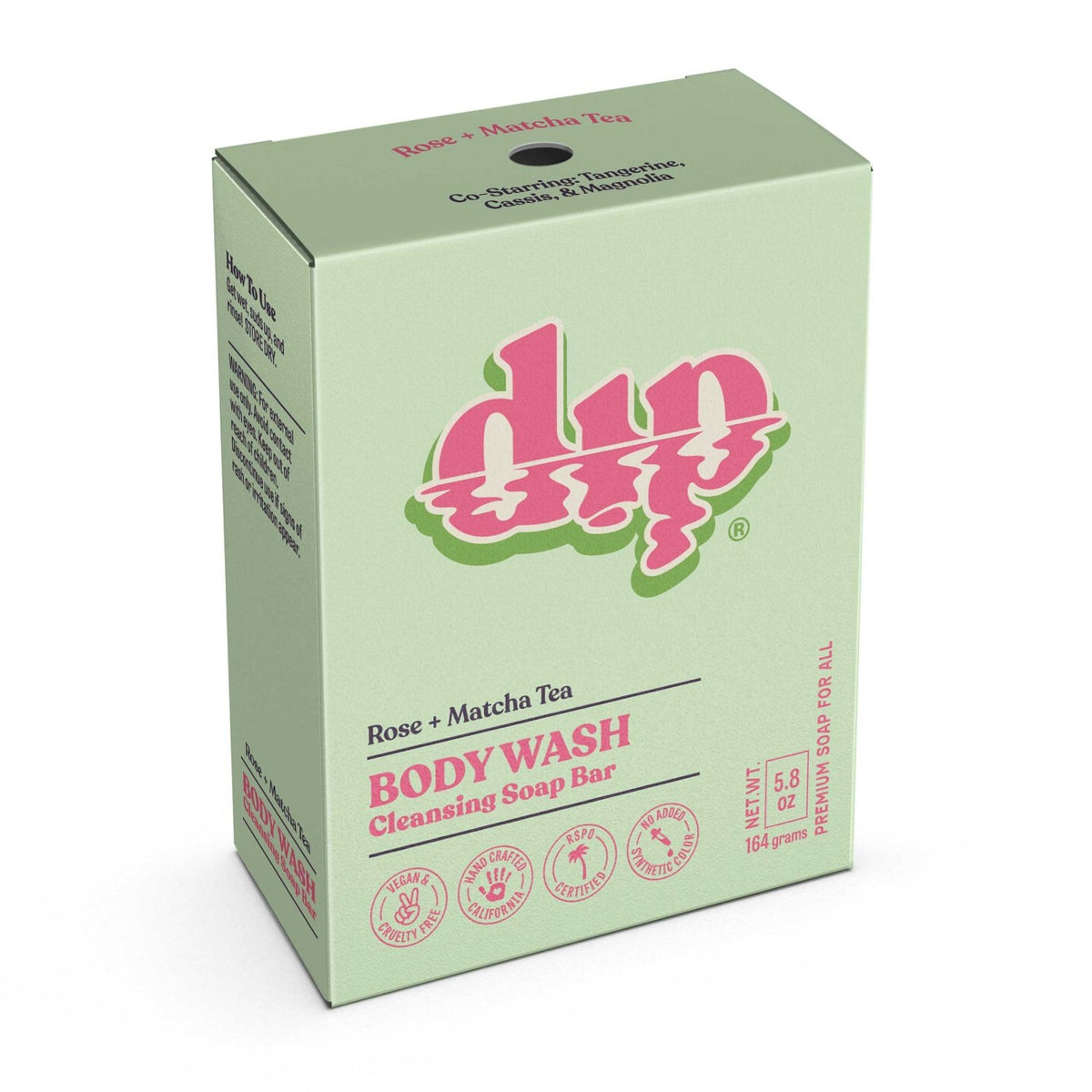 Dip Body Wash Cleansing Soap Bar - Rose & Matcha Tea - Poppy & Vine