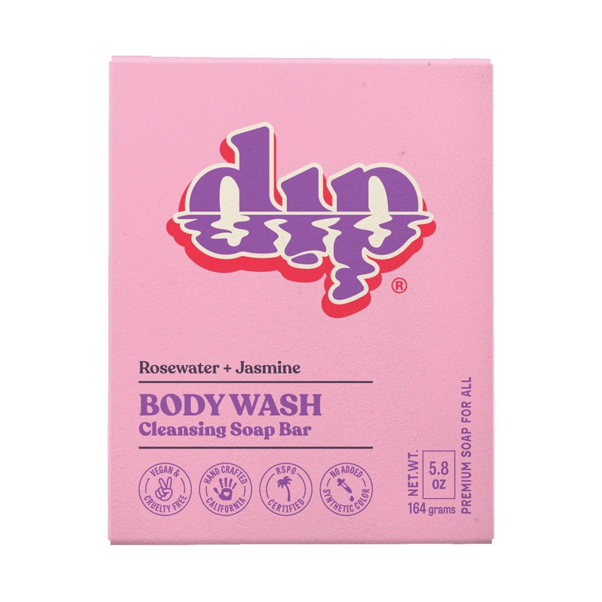 Dip Body Wash Cleansing Soap Bar - Rosewater & Jasmine - Poppy & Vine