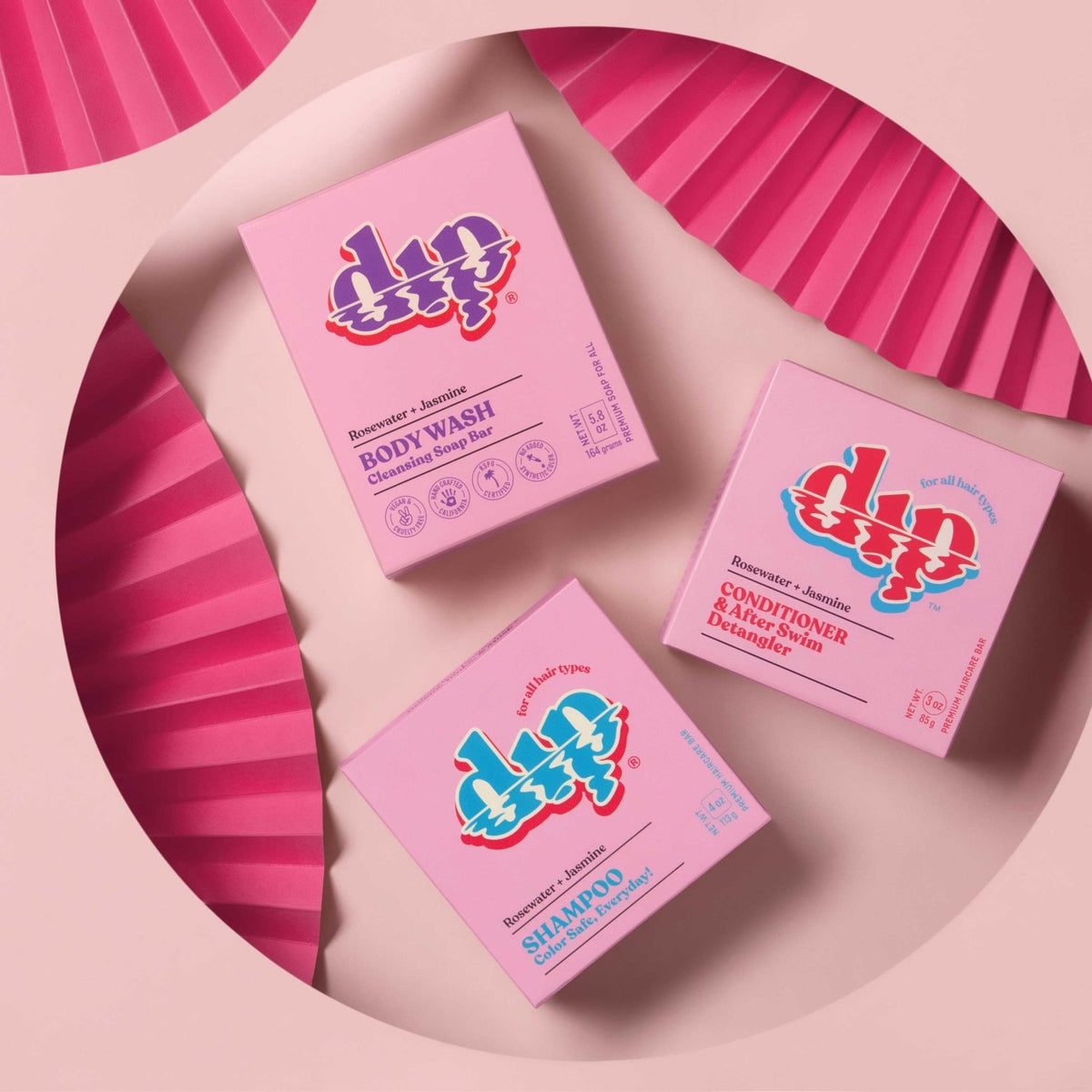 Dip Body Wash Cleansing Soap Bar - Rosewater & Jasmine - Poppy & Vine