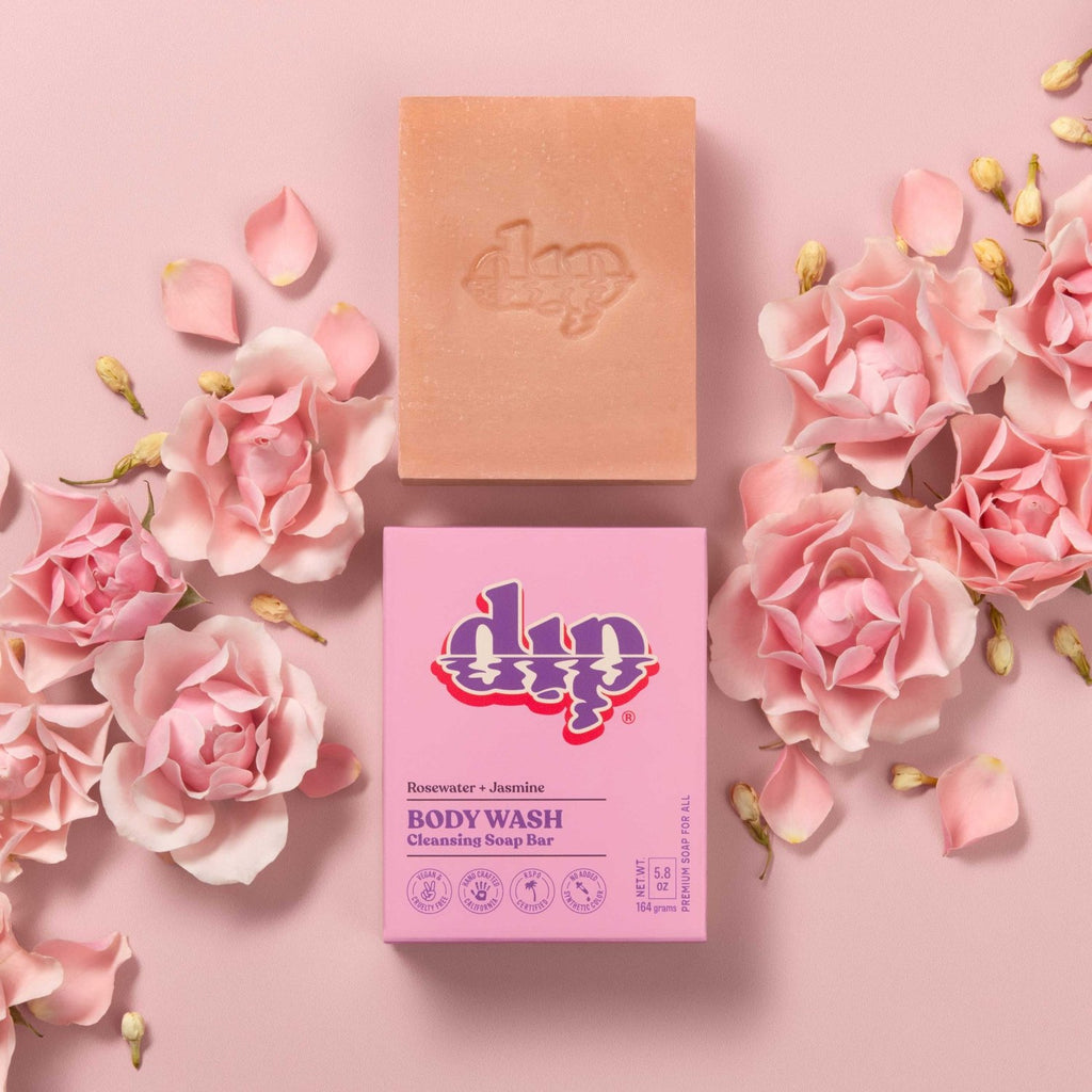 Dip Body Wash Cleansing Soap Bar - Rosewater & Jasmine - Poppy & Vine