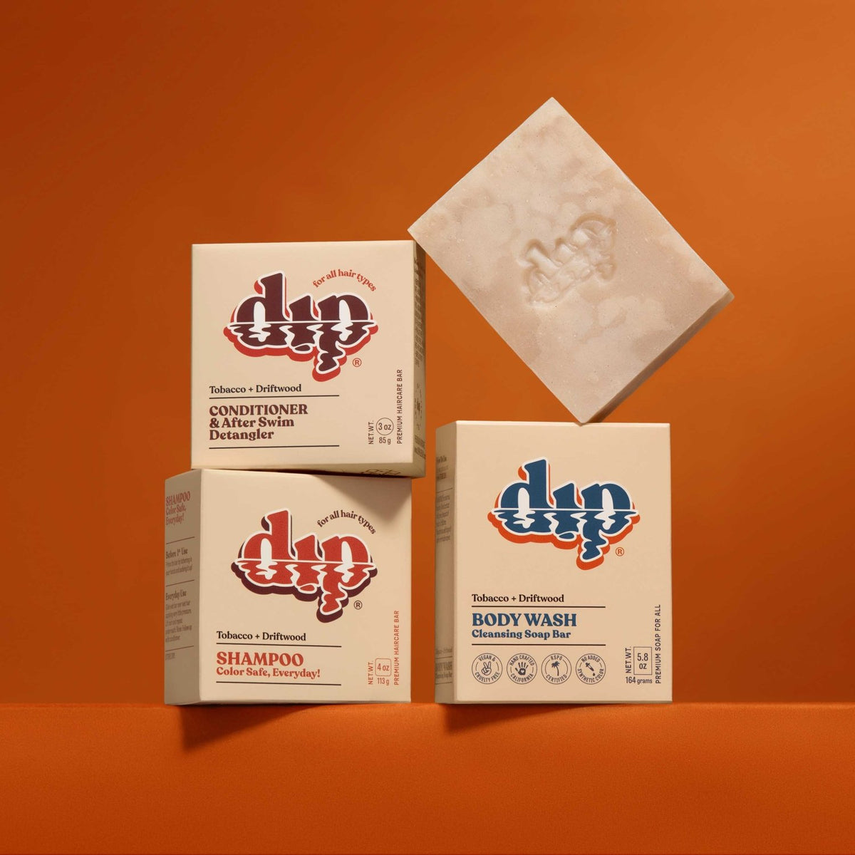 Dip Body Wash Cleansing Soap Bar - Tobacco & Driftwood - Poppy & Vine