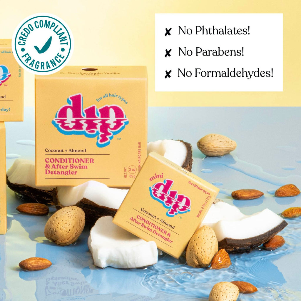 Dip Conditioner Bar & After Swim Detangler - Coconut & Almond - Poppy & Vine