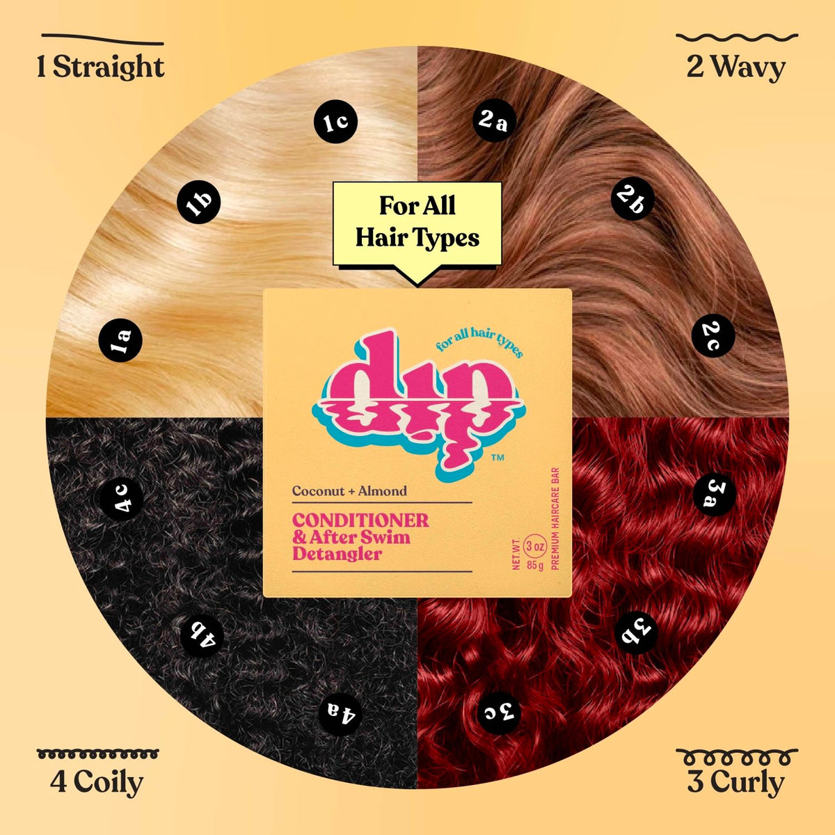 Dip Conditioner Bar & After Swim Detangler - Coconut & Almond - Poppy & Vine