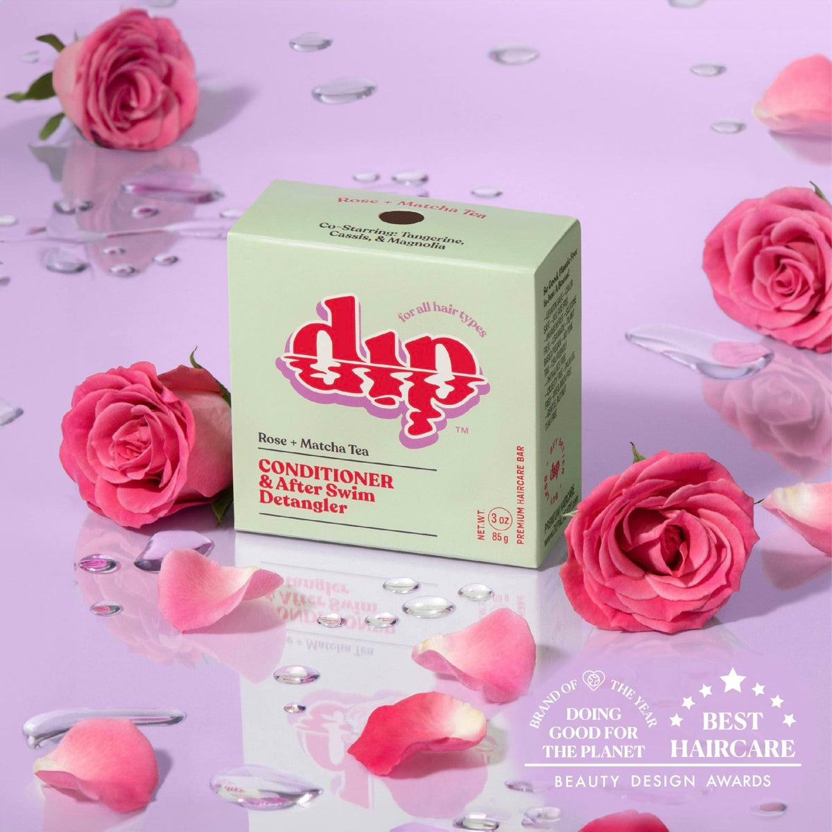 Dip Conditioner Bar & After Swim Detangler - Rose & Matcha Tea - Poppy & Vine