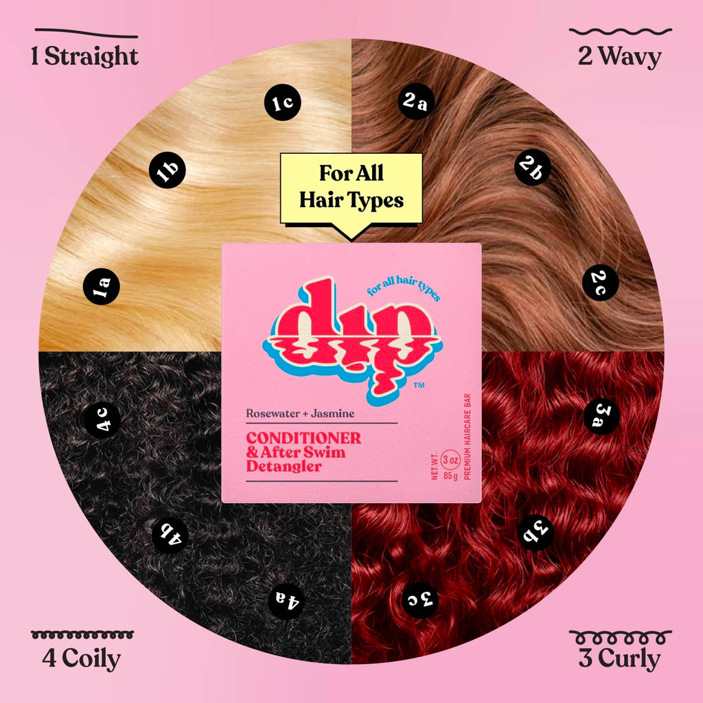 Dip Conditioner Bar & After Swim Detangler - Rosewater & Jasmine - Poppy & Vine