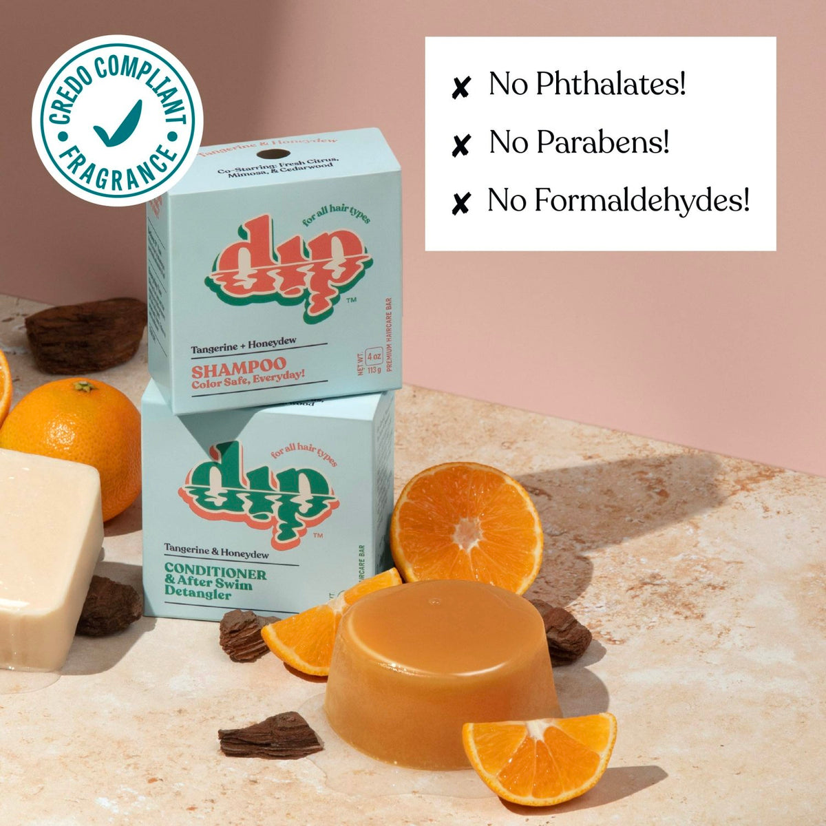 Dip Conditioner Bar & After Swim Detangler - Tangerine & Honeydew - Poppy & Vine