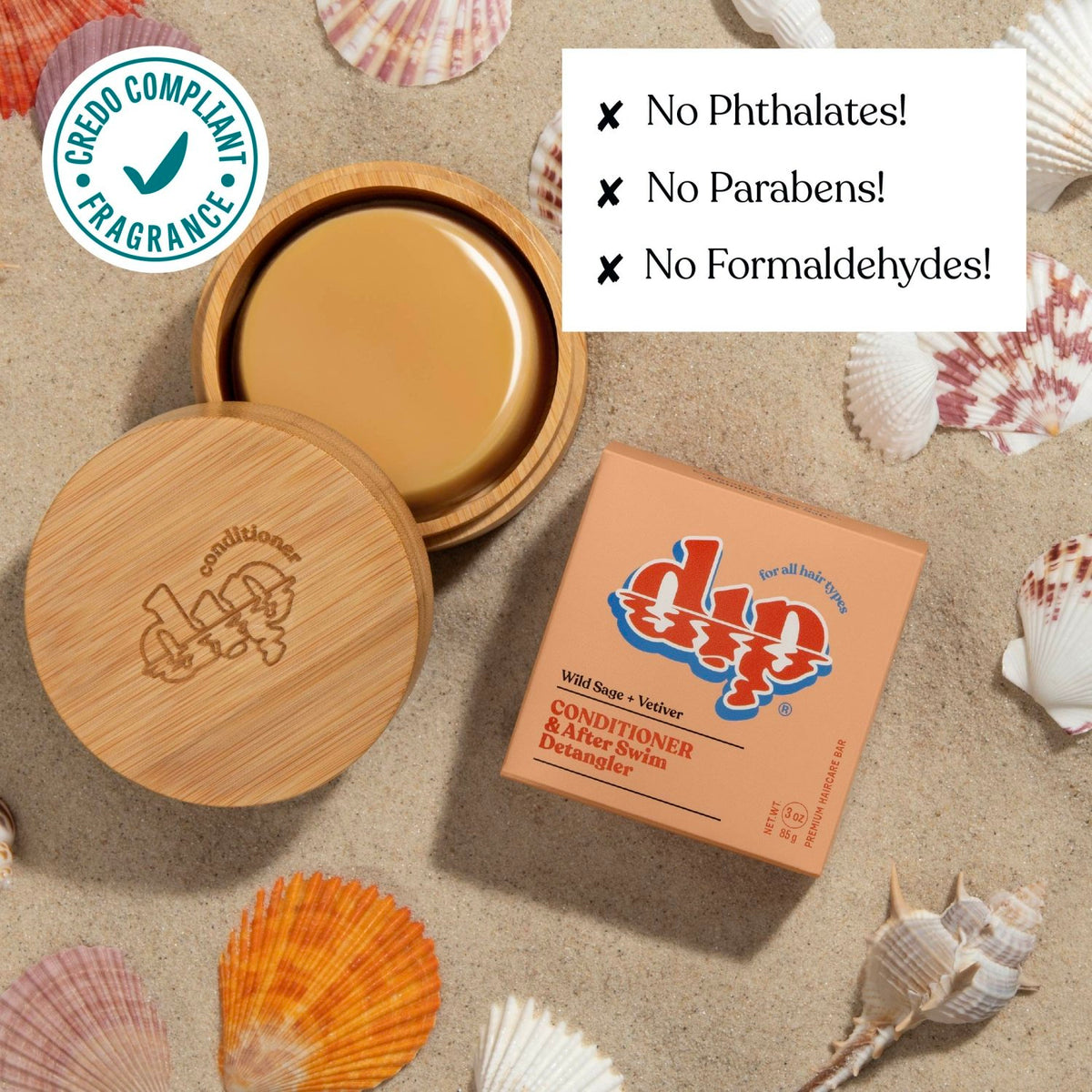 Dip Conditioner Bar & After Swim Detangler - Wild Sage & Vetiver - Poppy & Vine
