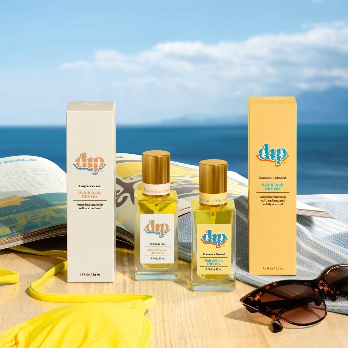 Dip Hair & Body Dry Oil - Fragrance Free - Poppy & Vine
