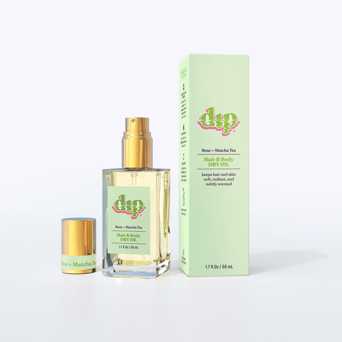 Dip Hair & Body Dry Oil - Rose & Matcha Tea - Poppy & Vine