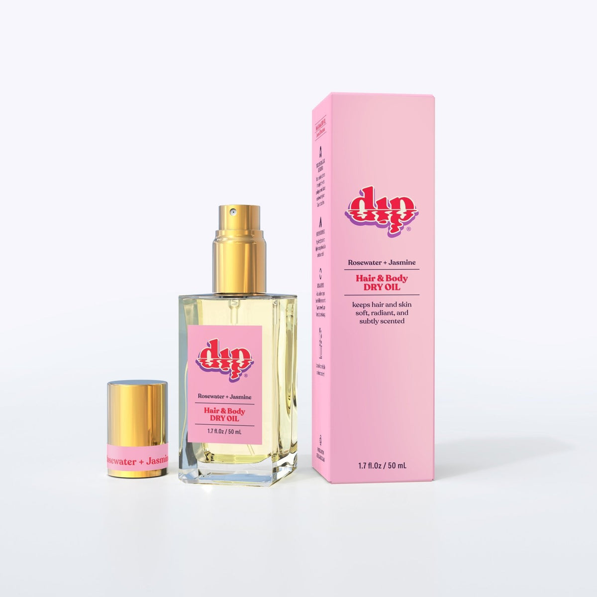 Dip Hair & Body Dry Oil - Rosewater & Jasmine - Poppy & Vine