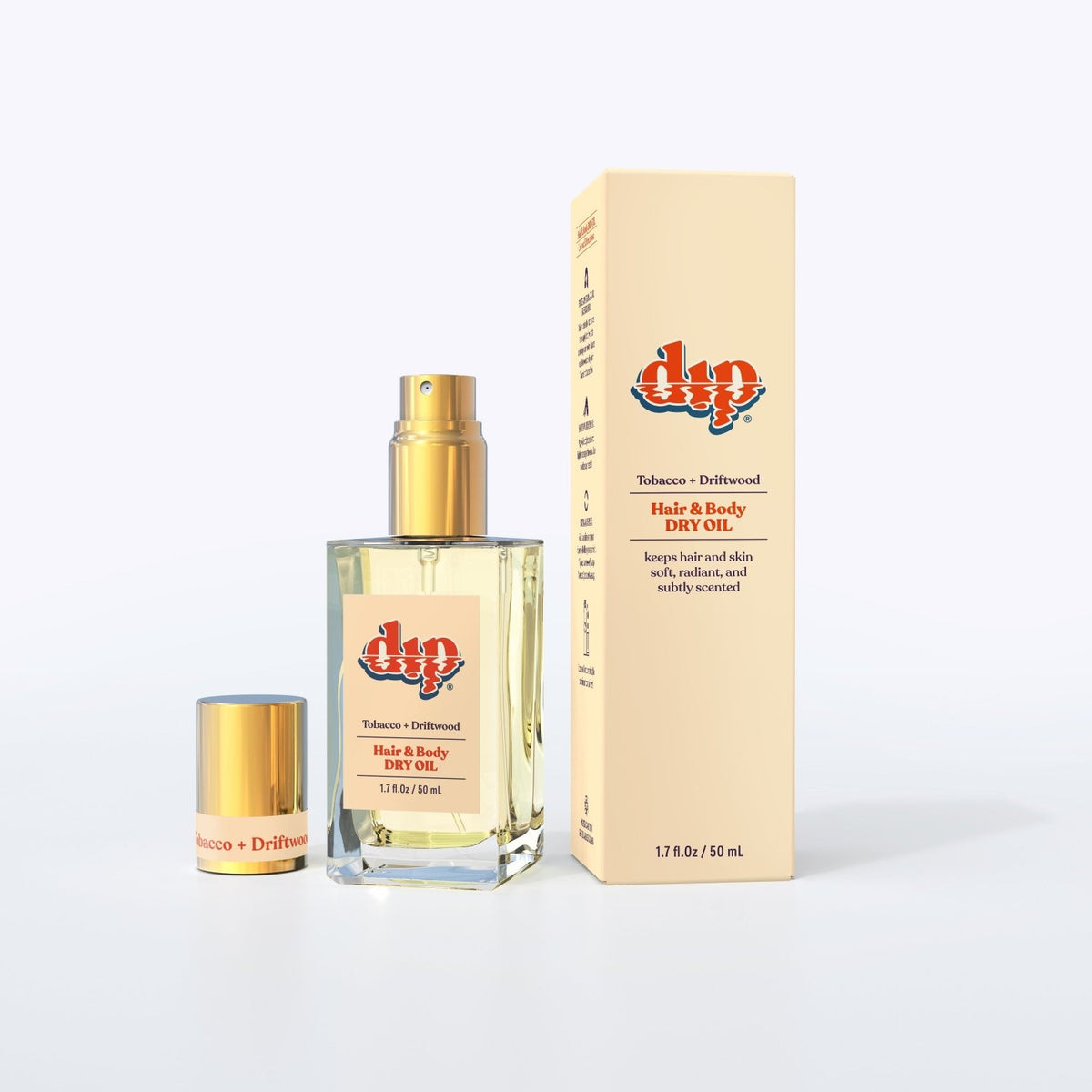 Dip Hair & Body Dry Oil - Tobacco & Driftwood - Poppy & Vine