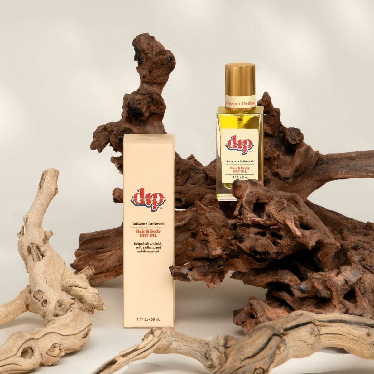 Dip Hair & Body Dry Oil - Tobacco & Driftwood - Poppy & Vine