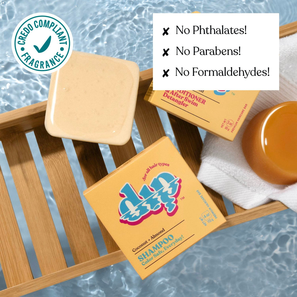 Dip Shampoo Bar: Color Safe, Everyday - Coconut & Almond - Poppy & Vine