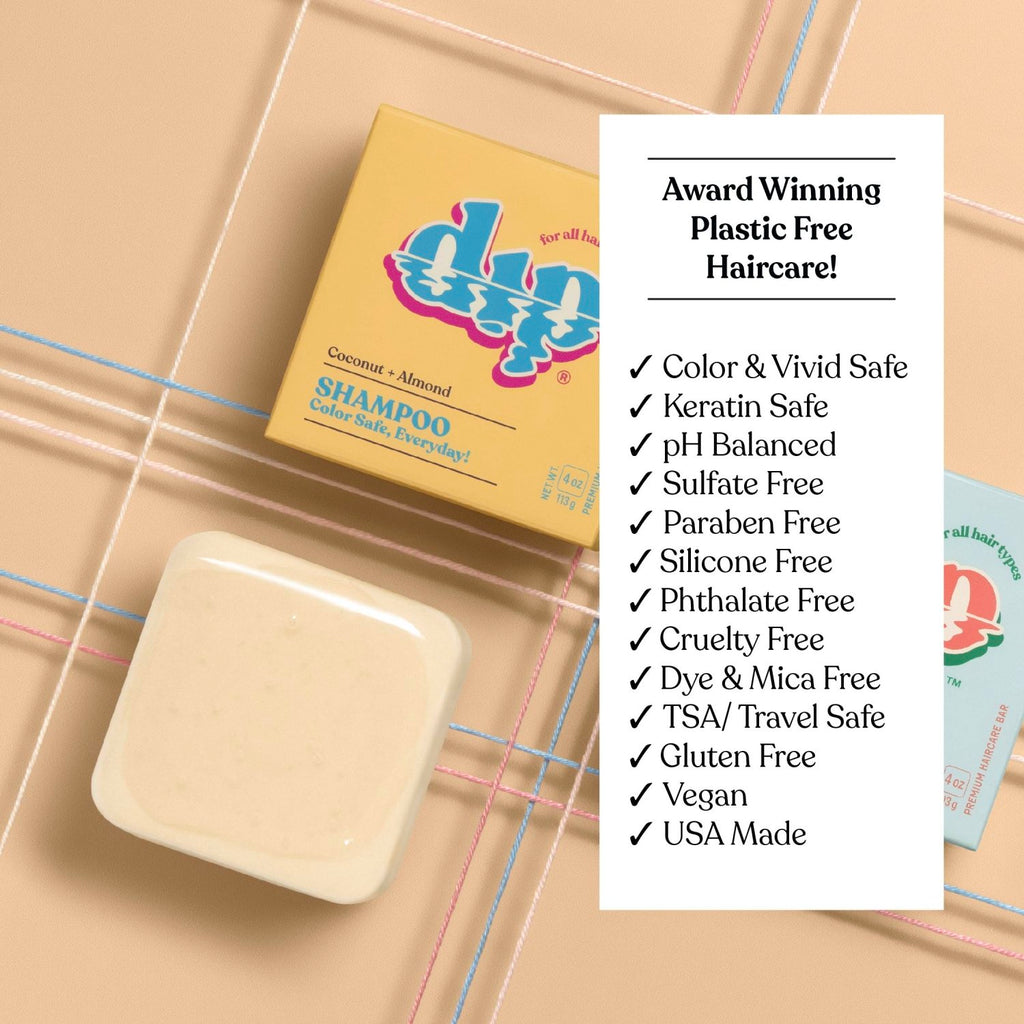 Dip Shampoo Bar: Color Safe, Everyday - Coconut & Almond - Poppy & Vine