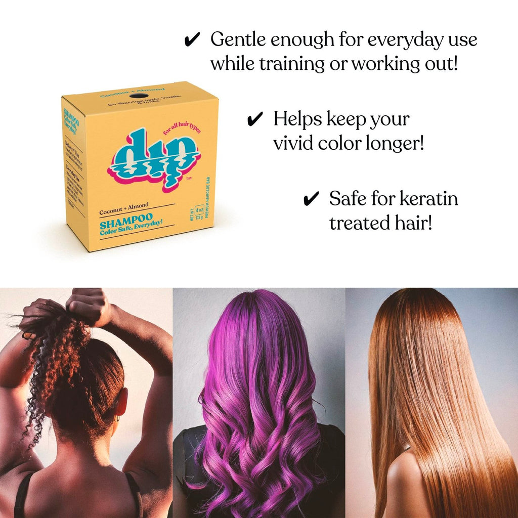 Dip Shampoo Bar: Color Safe, Everyday - Coconut & Almond - Poppy & Vine