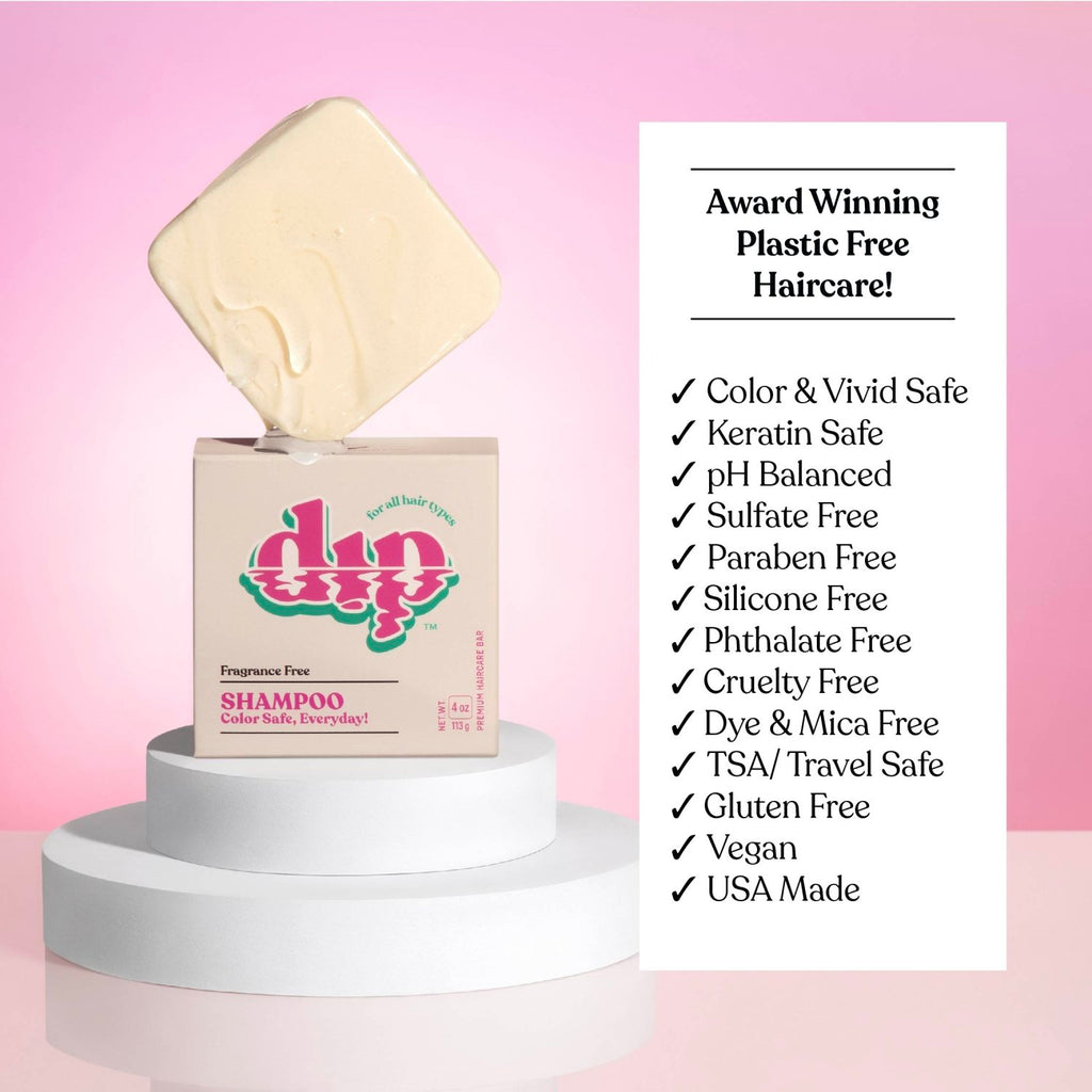 Dip Shampoo Bar: Color Safe, Everyday - Fragrance Free - Poppy & Vine