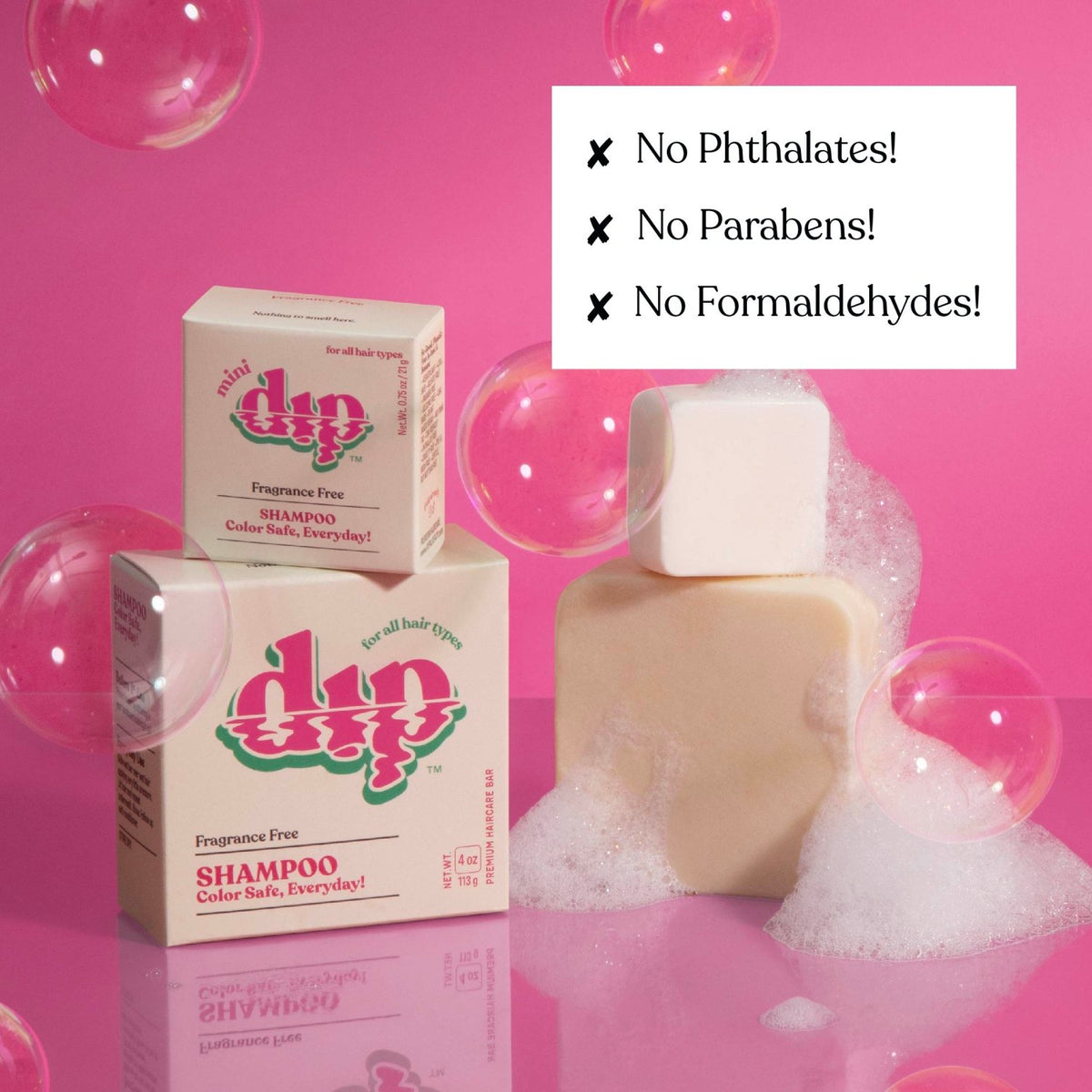 Dip Shampoo Bar: Color Safe, Everyday - Fragrance Free - Poppy & Vine