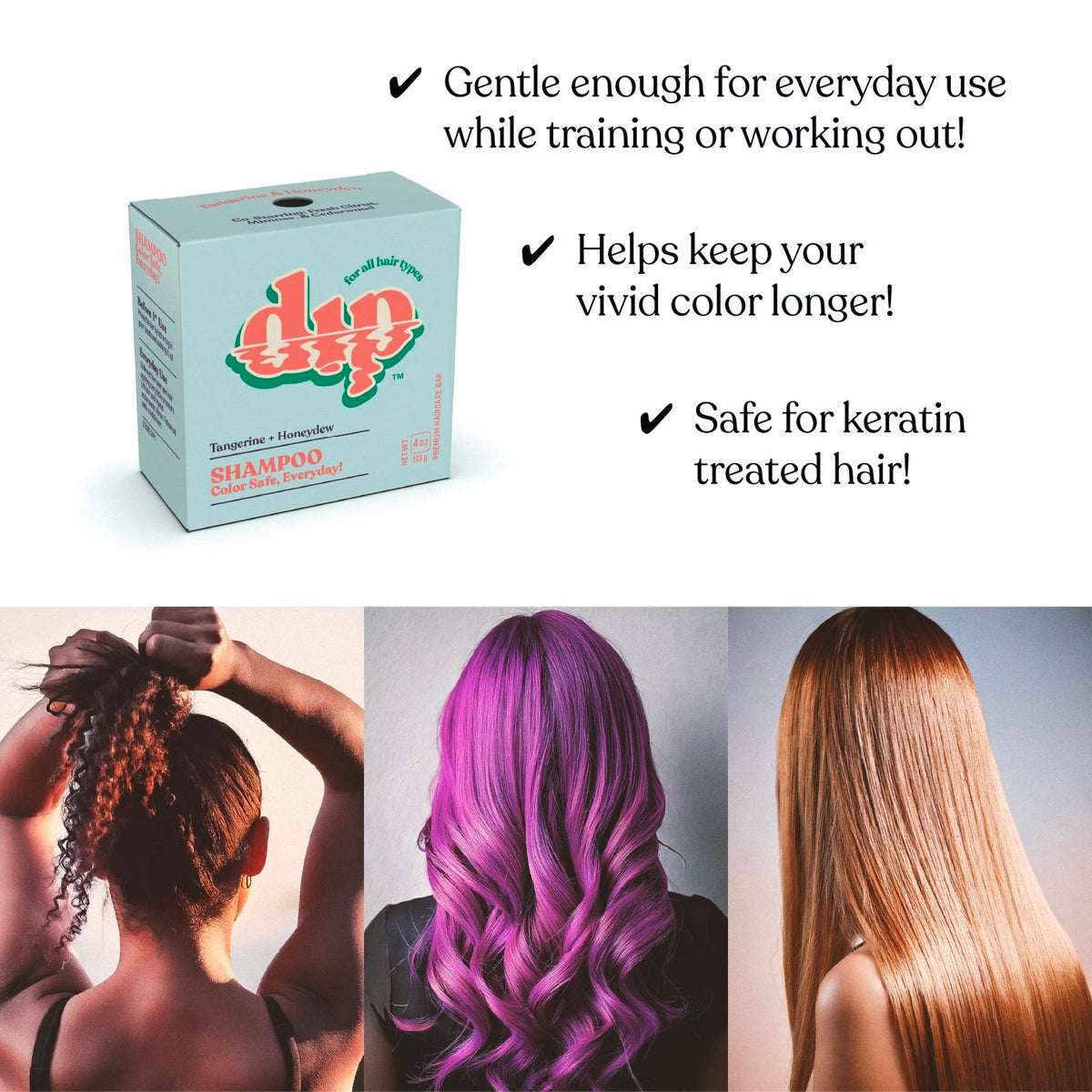 Dip Shampoo Bar: Color Safe, Everyday - Tangerine & Honeydew - Poppy & Vine