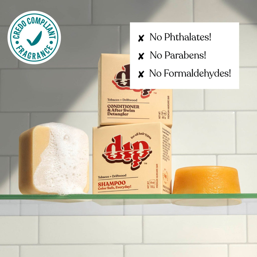 Dip Shampoo Bar: Color Safe, Everyday - Tobacco & Driftwood - Poppy & Vine