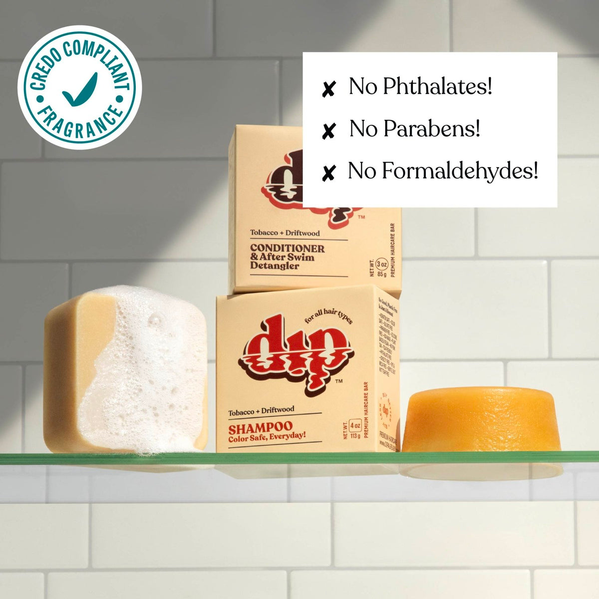 Dip Shampoo Bar: Color Safe, Everyday - Tobacco & Driftwood - Poppy & Vine