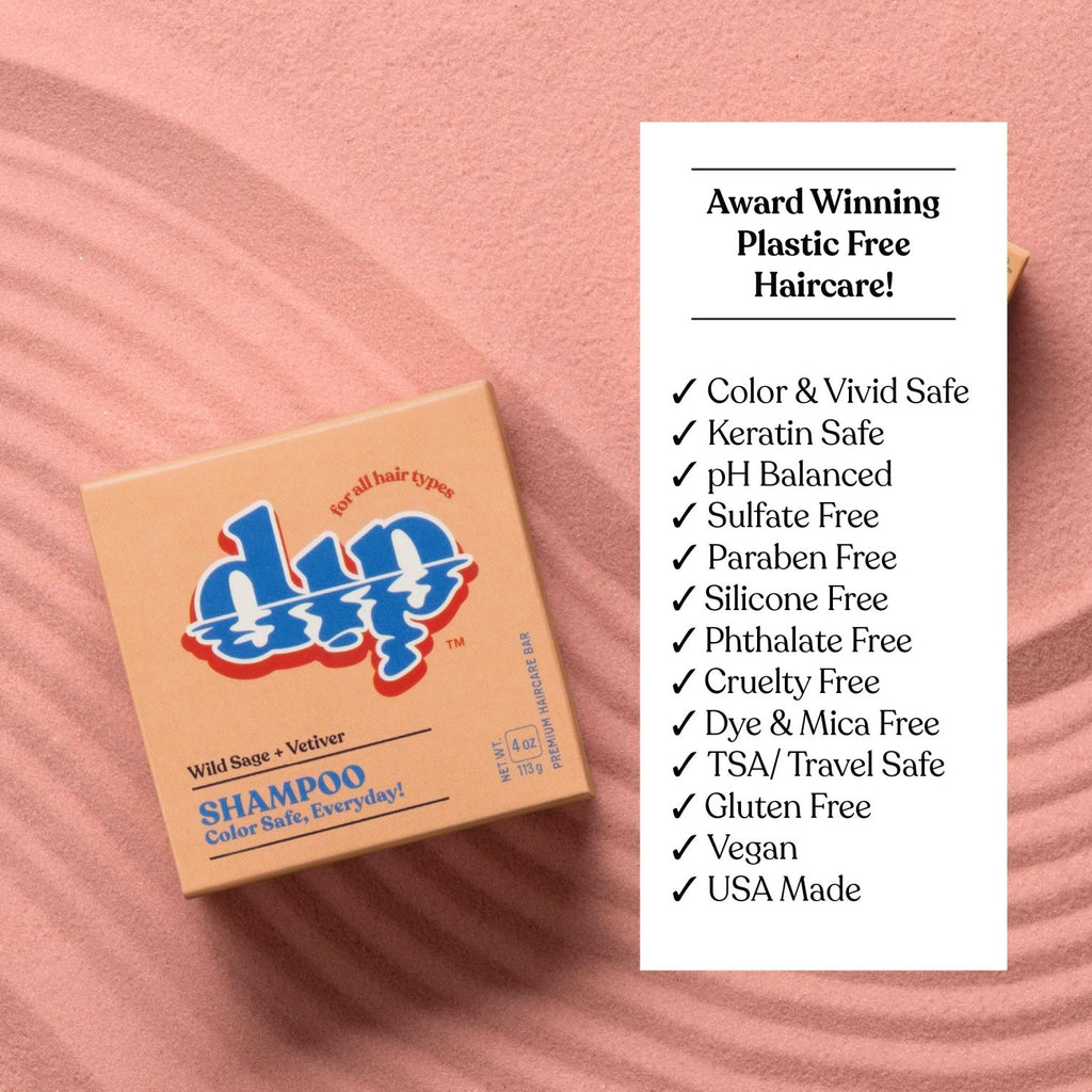 Dip Shampoo Bar: Color Safe, Everyday - Wild Sage & Vetiver - Poppy & Vine