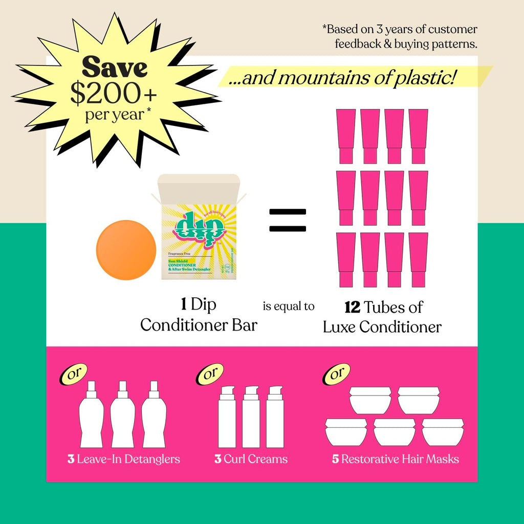 Dip Sun Shield: Conditioner Bar & After Swim Detangler - Poppy & Vine