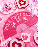 Pink Pony Club Glitter Folding Fan