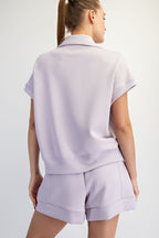 Everyday Ease Modal Scuba Quarter-Zip Top