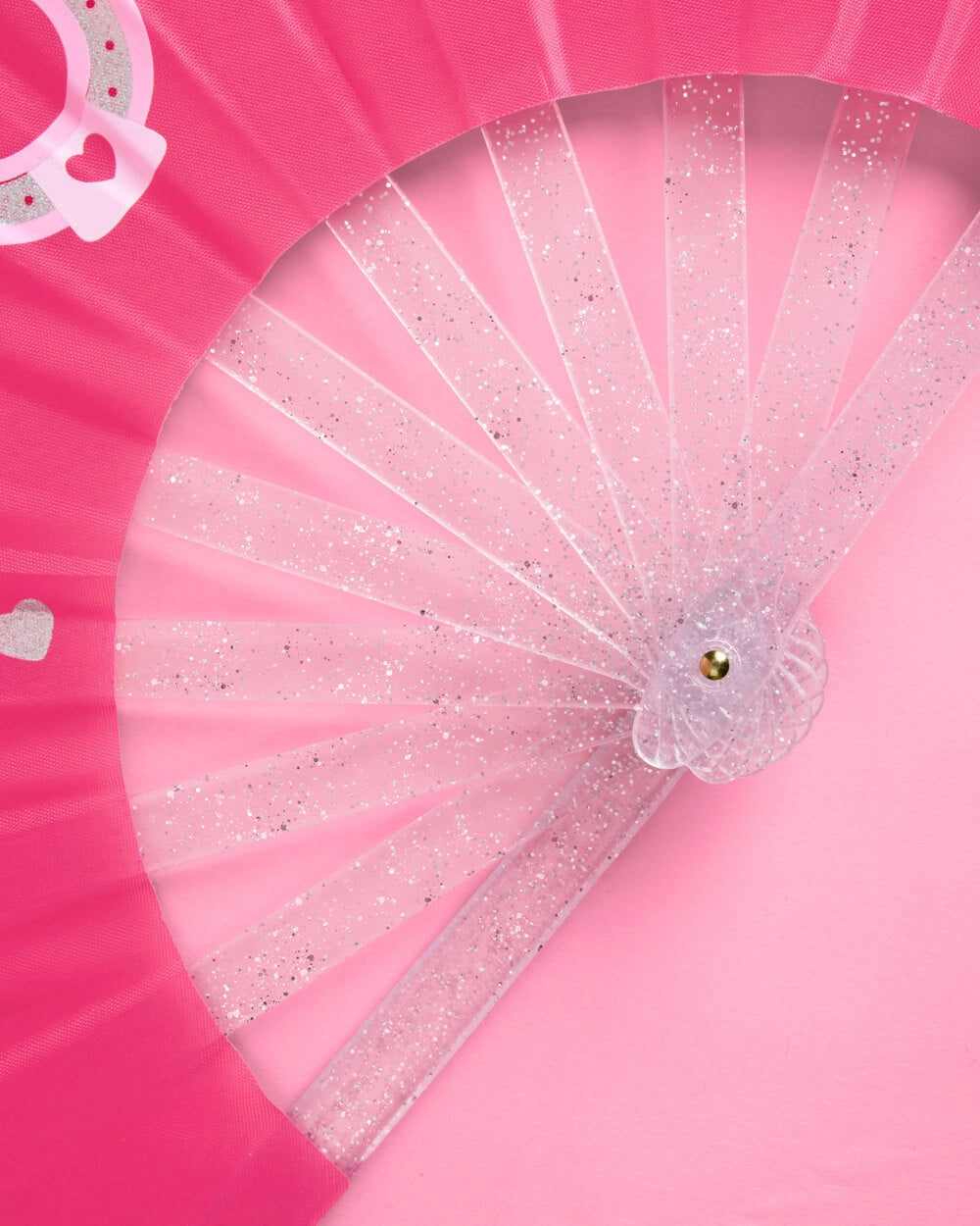 Pink Pony Club Glitter Folding Fan