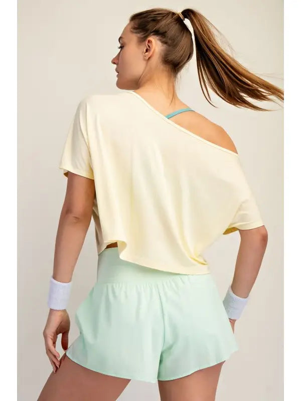 Short Sleeve Modal Crop Top