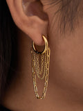 Vianne 18K Gold Non-Tarnish Multi Chain Drop Earrings