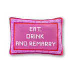Eat Drink Remarry Needlepoint Pillow - Poppy & Vine