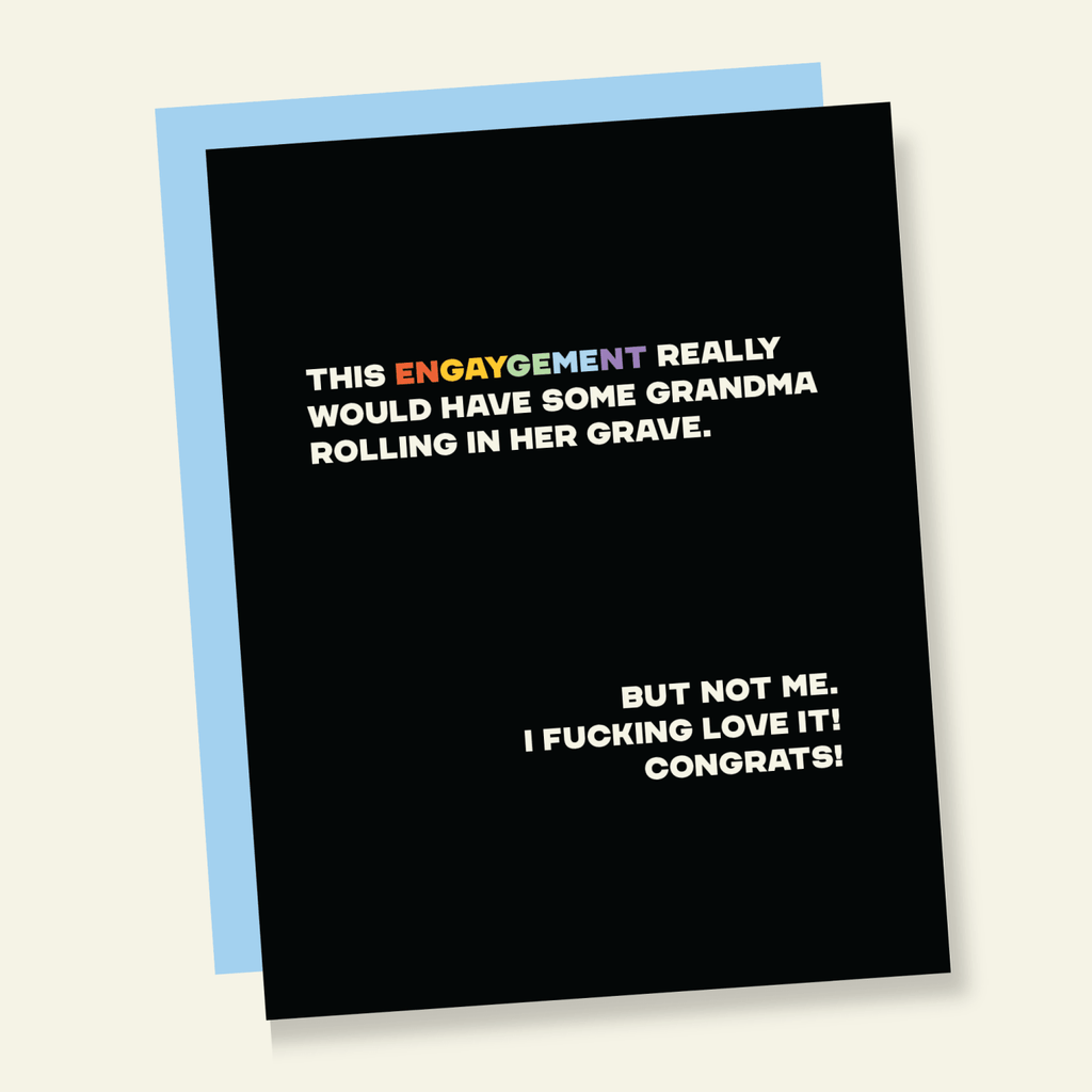 EgGAYgement Funny LGBTQ Engagement Card - Poppy & Vine
